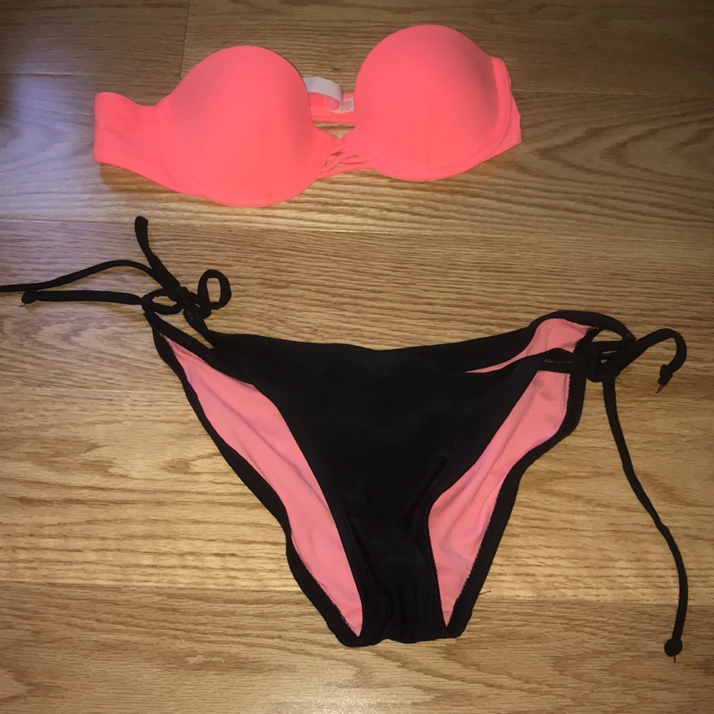 Victoria Secret pink strapless top